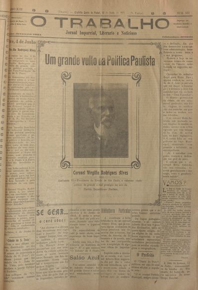 Capa de um dos jornais.