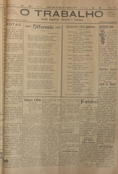 Capa de um dos jornais.