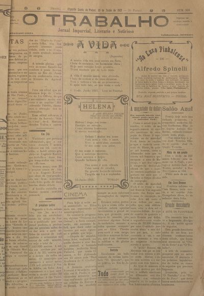 Capa de um dos jornais.