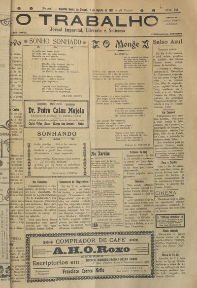 Capa de um dos jornais.