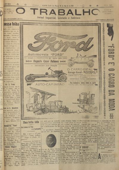 Capa de um dos jornais.