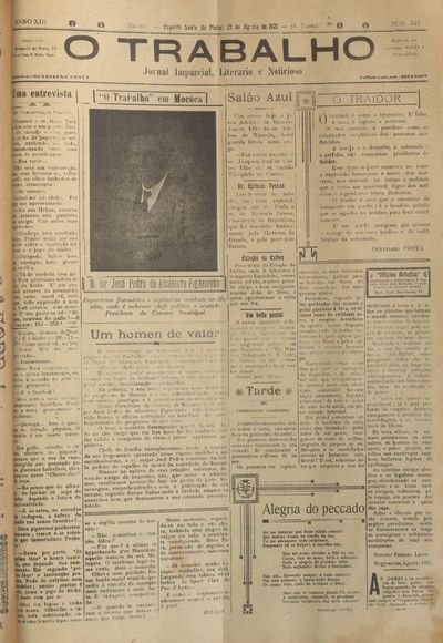 Capa de um dos jornais.