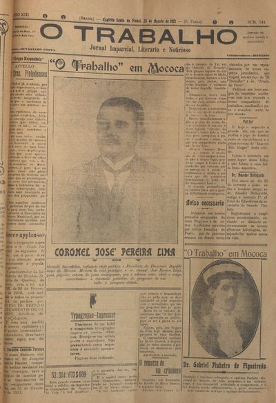 Capa de um dos jornais.