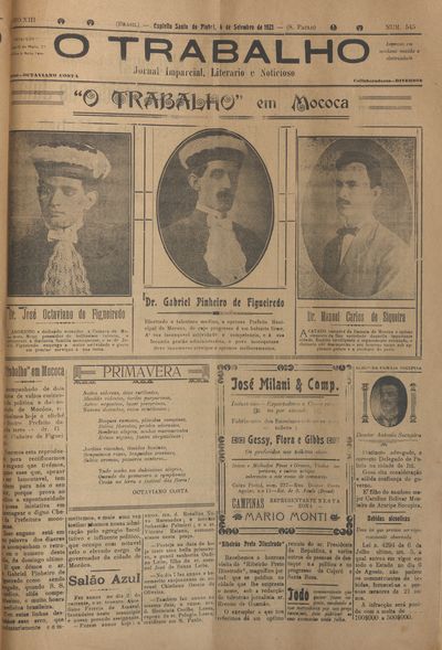 Capa de um dos jornais.