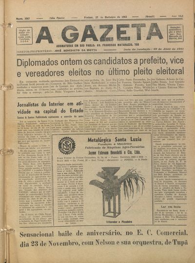 Capa de um dos jornais.