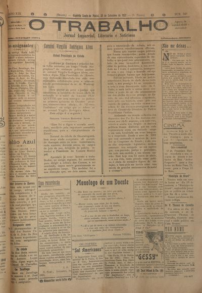Capa de um dos jornais.