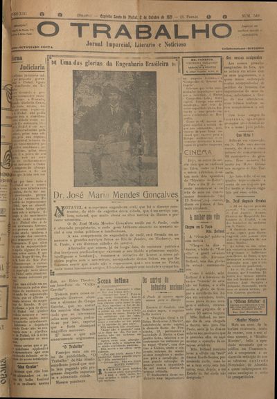 Capa de um dos jornais.