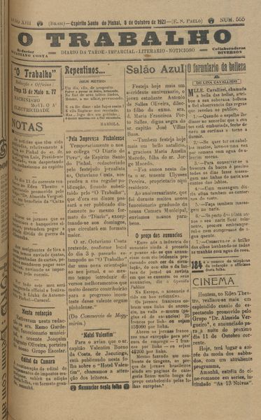Capa de um dos jornais.
