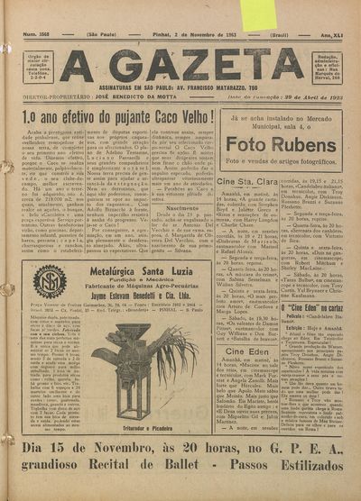 Capa de um dos jornais.