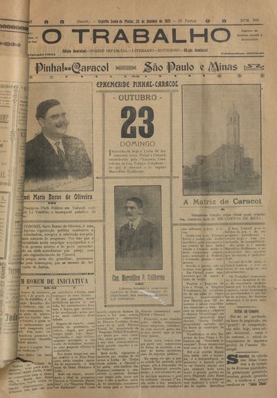 Capa de um dos jornais.
