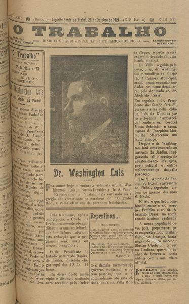 Capa de um dos jornais.