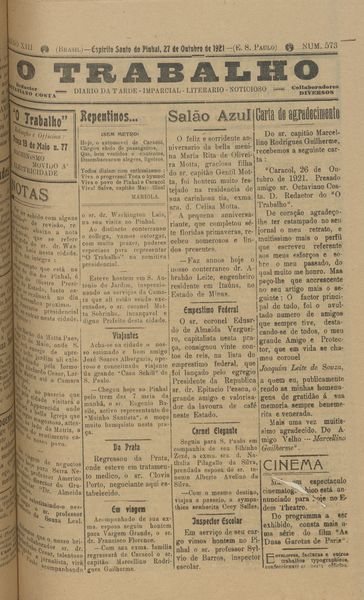 Capa de um dos jornais.