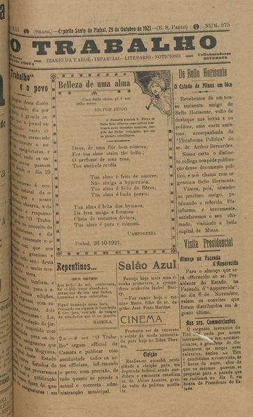 Capa de um dos jornais.
