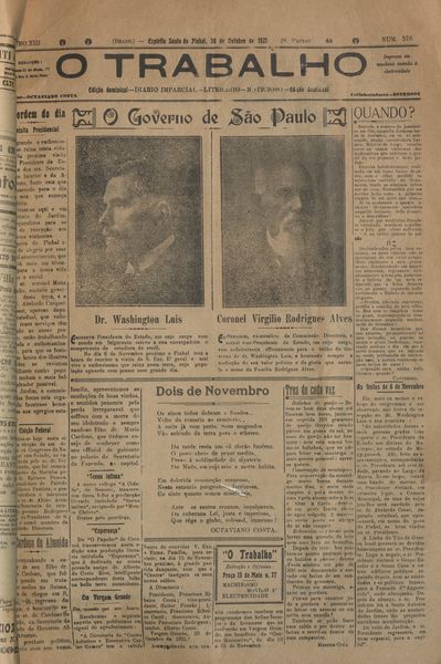 Capa de um dos jornais.