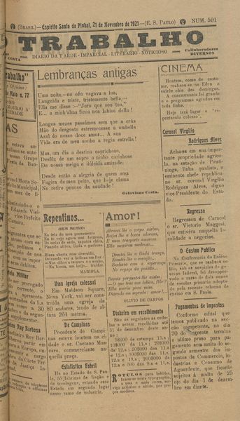 Capa de um dos jornais.
