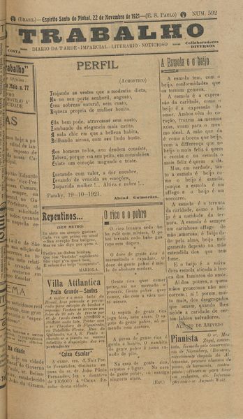 Capa de um dos jornais.