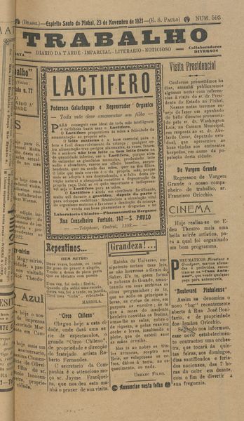 Capa de um dos jornais.