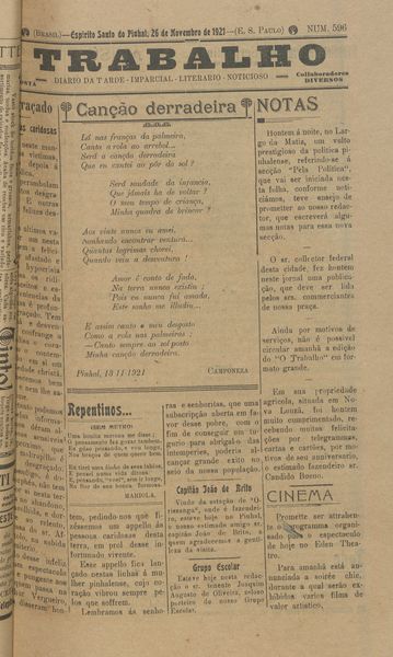 Capa de um dos jornais.