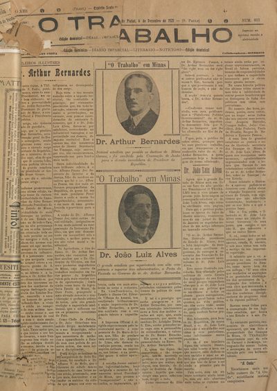 Capa de um dos jornais.