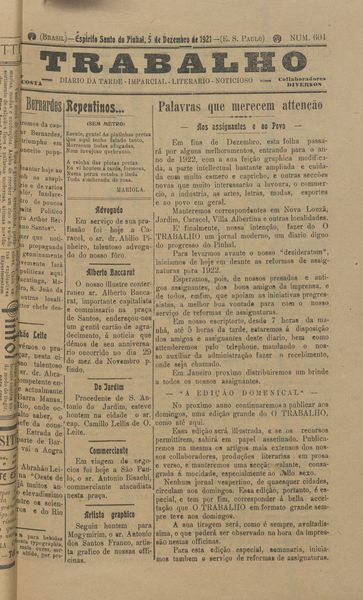 Capa de um dos jornais.
