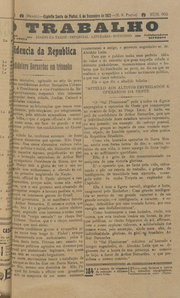 Capa de um dos jornais.