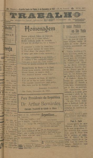 Capa de um dos jornais.