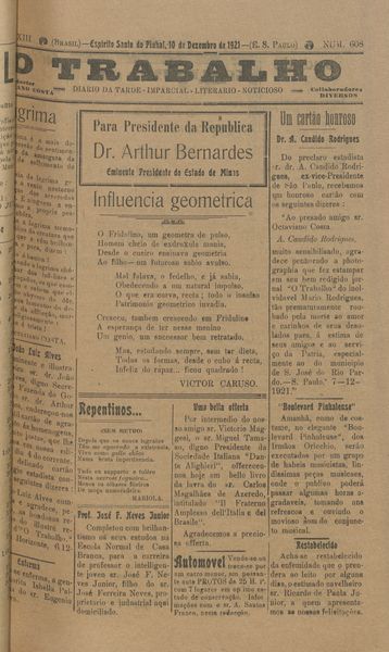 Capa de um dos jornais.