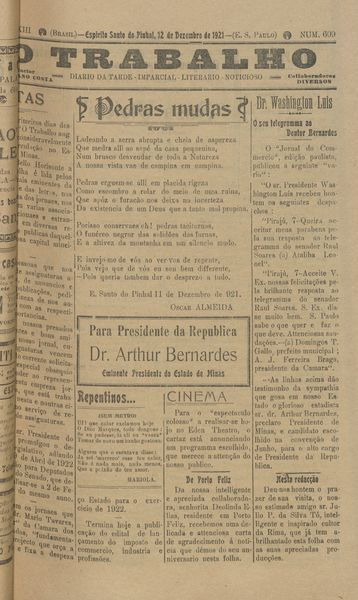 Capa de um dos jornais.