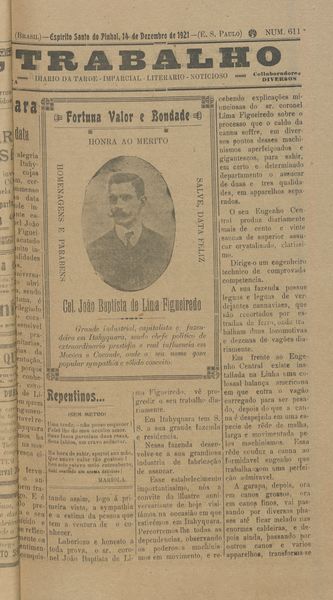 Capa de um dos jornais.