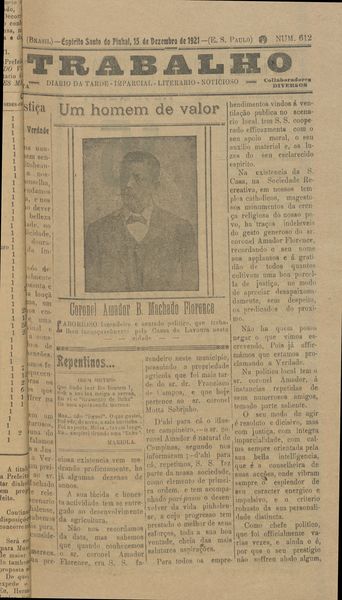 Capa de um dos jornais.