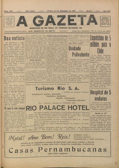 Capa de um dos jornais.