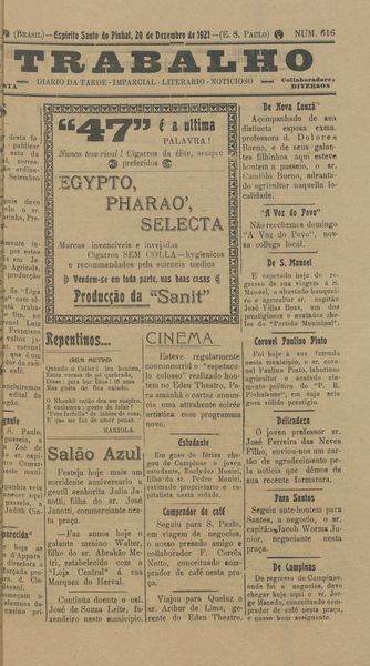 Capa de um dos jornais.