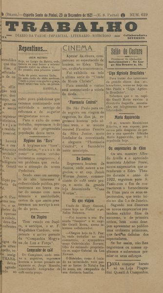Capa de um dos jornais.