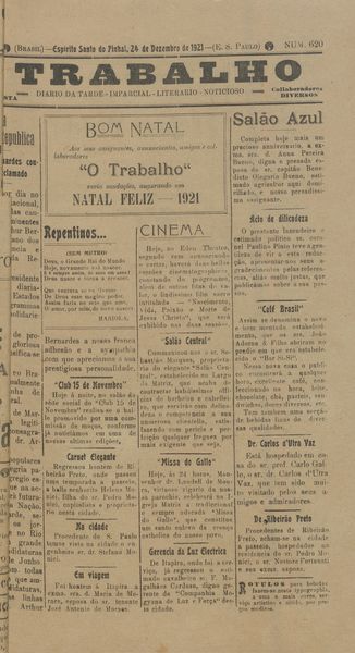 Capa de um dos jornais.