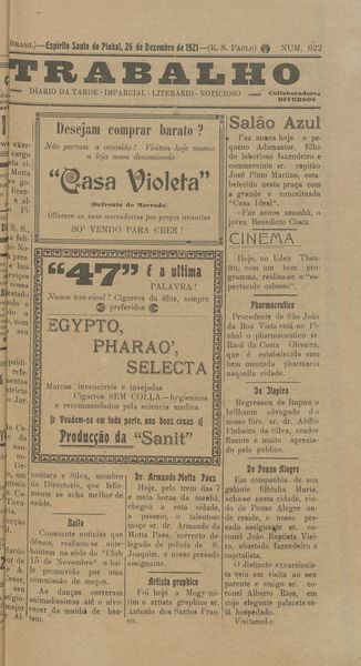 Capa de um dos jornais.