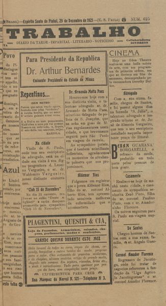 Capa de um dos jornais.