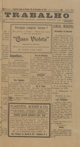 Capa de um dos jornais.