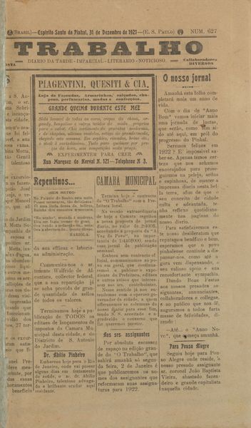 Capa de um dos jornais.