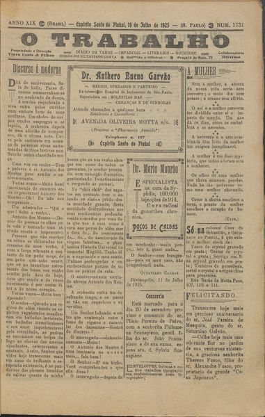 Capa de um dos jornais.