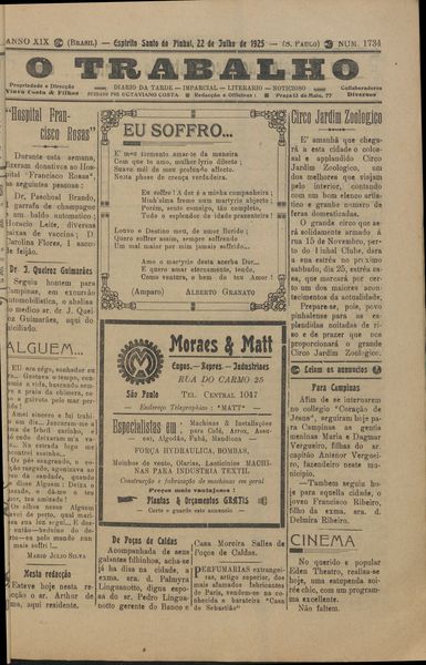 Capa de um dos jornais.