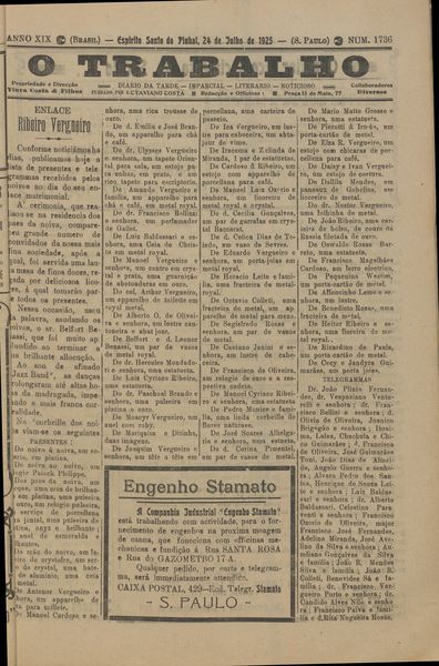 Capa de um dos jornais.