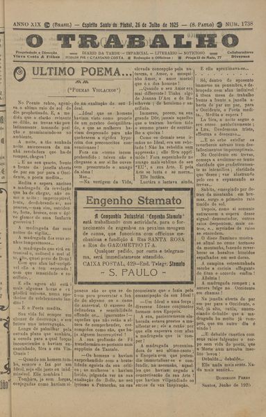 Capa de um dos jornais.