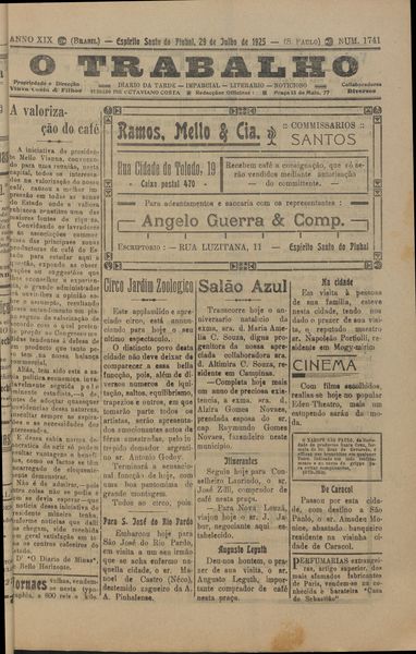 Capa de um dos jornais.