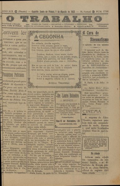 Capa de um dos jornais.