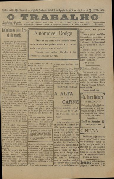 Capa de um dos jornais.