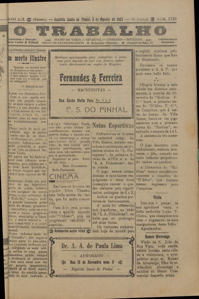 Capa de um dos jornais.