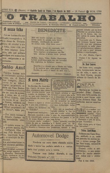 Capa de um dos jornais.
