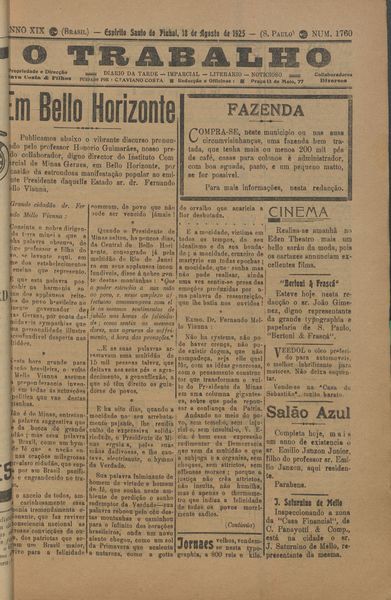 Capa de um dos jornais.