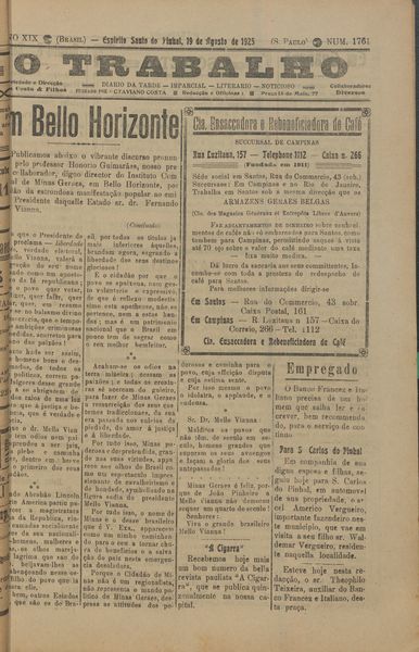 Capa de um dos jornais.