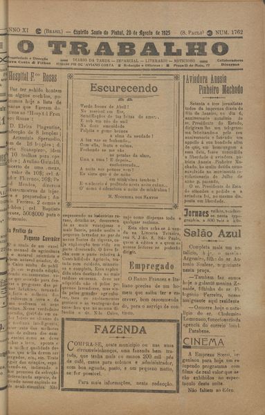 Capa de um dos jornais.